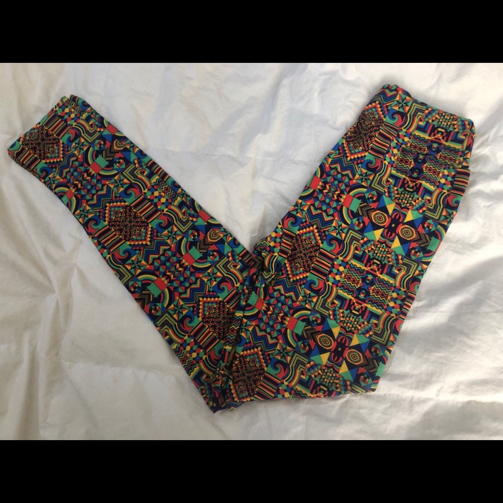 Multicolored Aztec Lularoe tween leggings